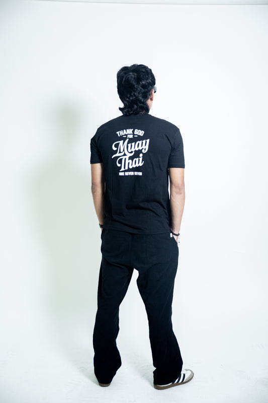 Cotton Shrinker - Thank God For Muay Thai (Buy 1 Get 1 Free)