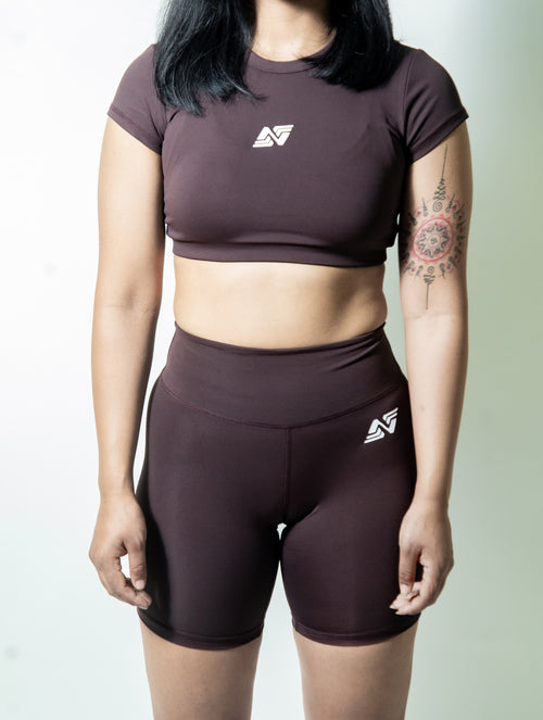 Biker Shorts- Brown