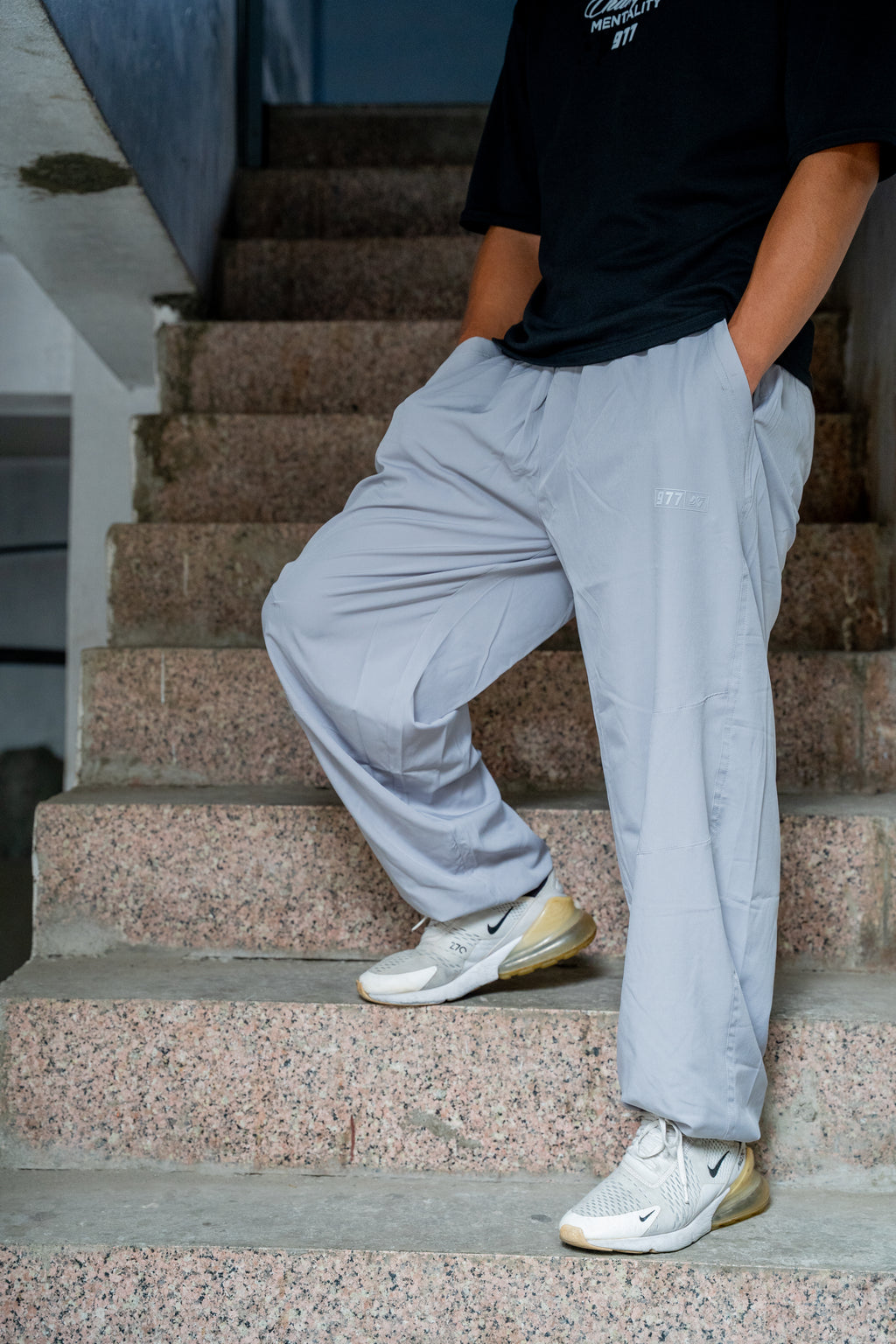 Baggy Sporty Track: Off White