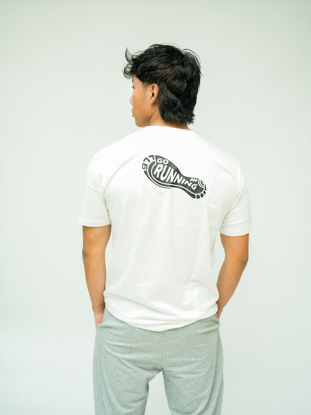 Cotton T-Shirt: RUN SHOES