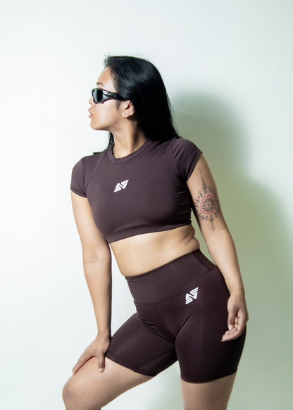 Biker Shorts- Brown