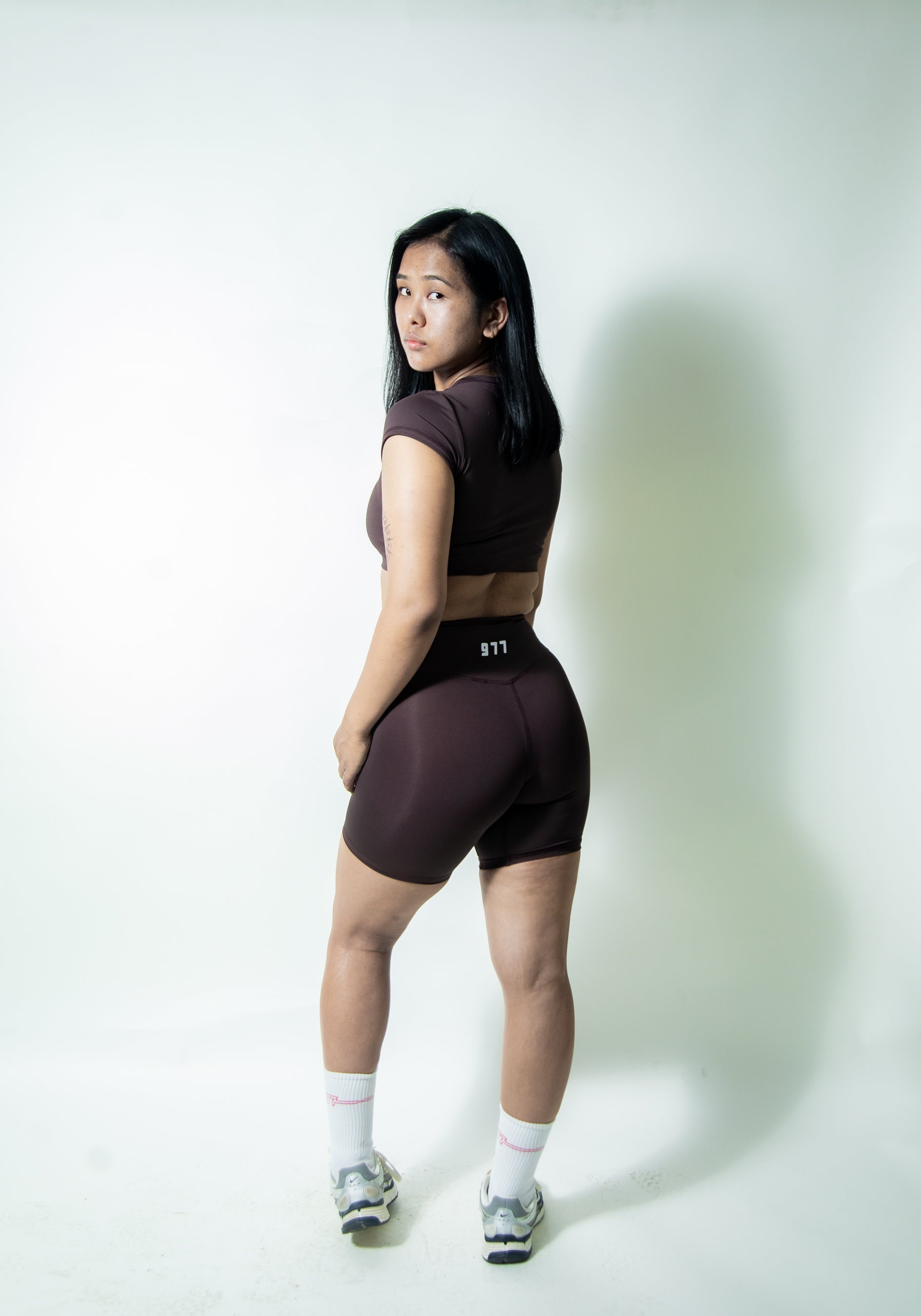 Biker Shorts- Brown