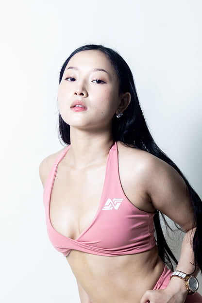 Twisted Sports Bra - Pink